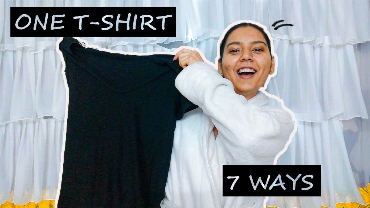 HOW TO STYLE TSHIRT IN DIFFERENT WAYS TSHIRT OUTFIT IDEAS REPEAT OUTFIT LIKE A PRO* YouTube