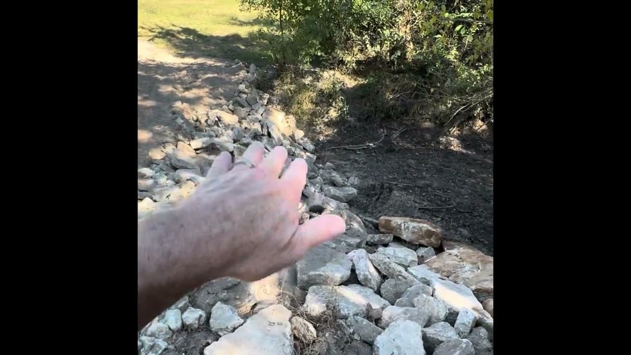 Creek crossing, waterline install. 