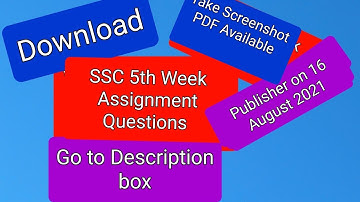5th Week SSC Assignment Questions 2021 || Download PDF||Published on 16 August 2021