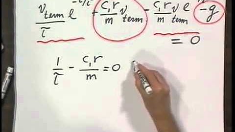 8.01x - Module 08.06 - Resistive force of sphere , r, prop to speed.