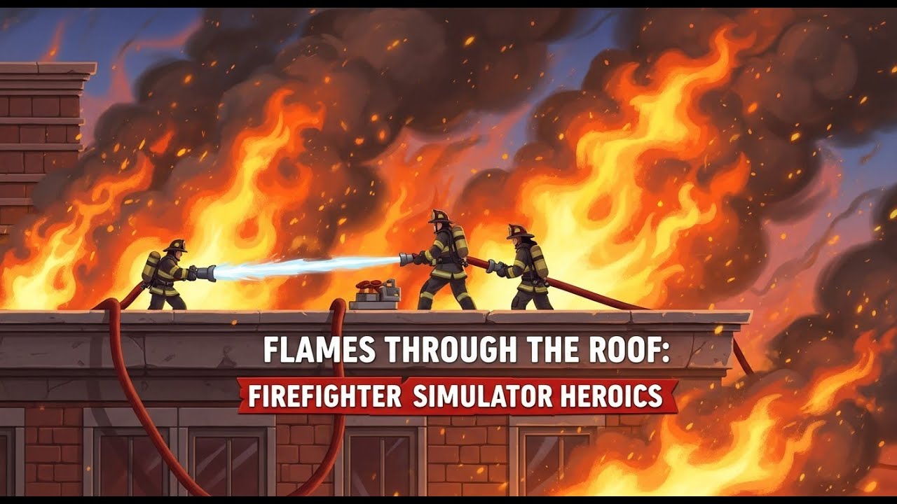 🔥 office fire flames shooting through the roof 5 people rescued  firefighting simulator ignite