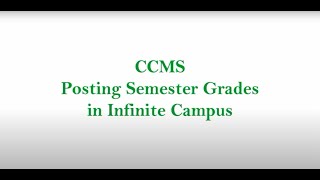 IC: Posting Semester Grades (A-F percentage scale)
