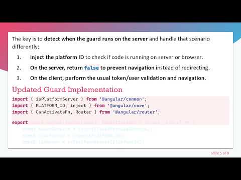 Fixing Angular Guard Flicker Issues with Server-Side Rendering (SSR)