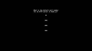 Nodejs | What is the default port number for an HTTP server in Node.js? | Qno.114 Net Worth