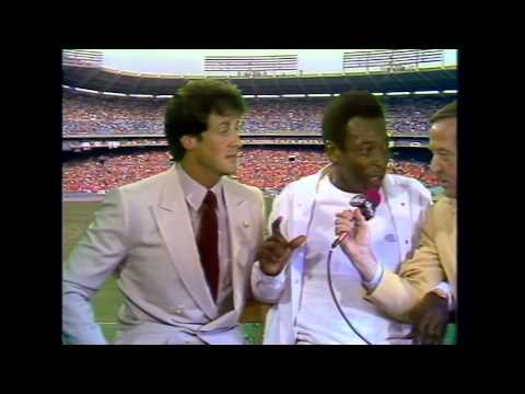 ABC Sports Soccer Bowl 80 Halftime with Pele and Sylvester Stallone Escape to Victory