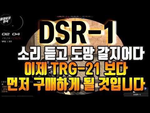 [서든어택] DSR-1 소리 듣고 도망 갈지어다~ 이제 여러분들은 TRG-21보다 이 총을 먼저 구매하게 될 것입니다 with 독감 [즐겜유저만석][sudden attack]