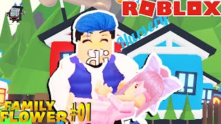 SUDDENLY DAD! New family in Adopt Me City with baby Dia & dad Felix 🌼 Family Flower #1
