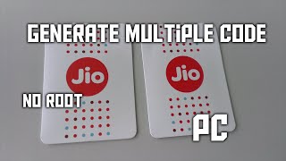 [ Tutorial ] Jio Code Generate from PC | Code Generate without 4G Mobile | Multi Code Generater screenshot 1