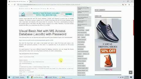Microsoft VB NET How to Connect Visual Basic Net to MS Access Database  accdb with Password