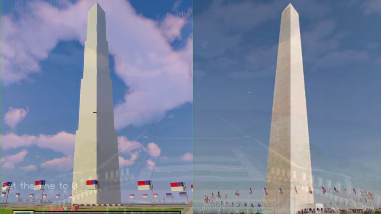 Minecraft Washington Monument Time-lapse (with world edit) - YouTube