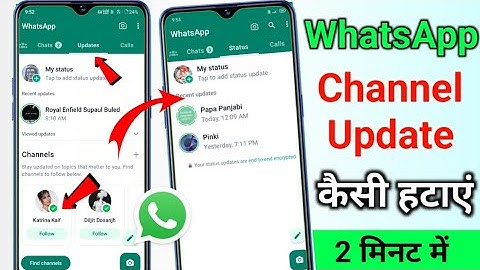 How to Delete WhatsApp Channels | What is the Whatsapp Update Option? Delete WhatsApp Status Update