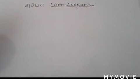 Linear inequality 10 by Sameer Sir