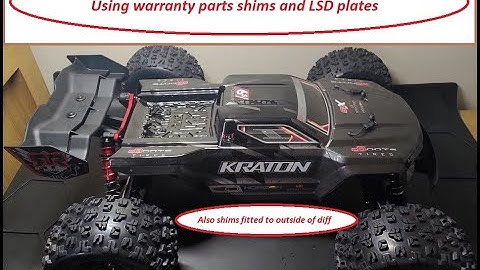 Arrma Kraton EXB rear diff rebuild new shims and LSD plates provided as warranty repair parts.