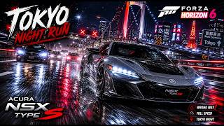 4K FORZA HORIZON 6 – ACURA NSX TYPE S WRONG WAY DRIVE IN TOKYO NIGHT TRAFFIC 🔥