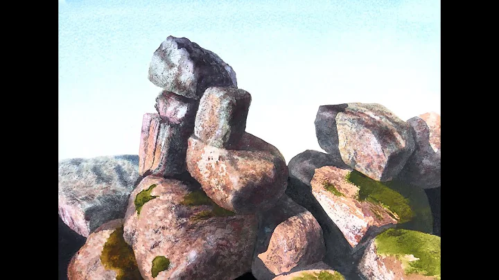 Captivating Dry Stone Wall Watercolour Painting