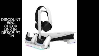 IPEGA Multi-Functional Horizontal Stand for PS5 Slim-Pro Console with Dazzling RGB Colors Equipped