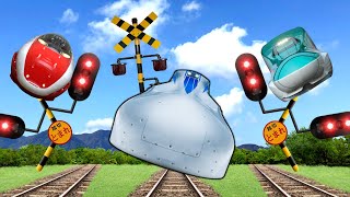【踏切ダンス】リニア開通祈願で踊ってみた / 踏切アニメ / Train & Railroad Crossing - Maglev Train Dancing -