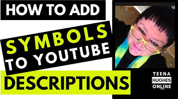 How to add symbols in Youtube Descriptions | for Mac users
