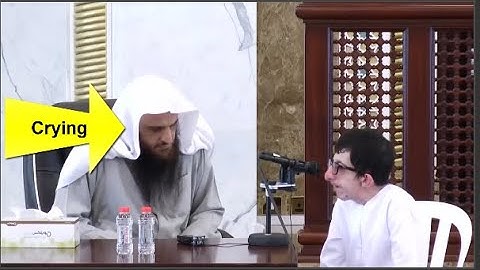 Sheikh Abdul Razzaq Al-Badr  Crying . To read the Quran of youth with special needs