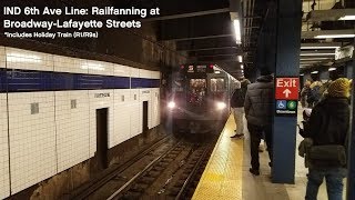 MTA NYC Subway: IND 6th Ave Line action at Broadway-Lafayatte Streets