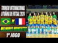 Brasil x frana  1 jogo  torneio internacional da litunia de futsal 2024 13042024