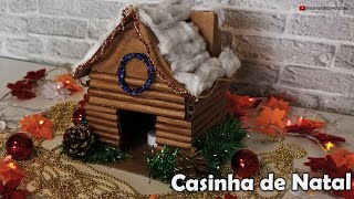 Casinha de Natal de Papelão – Muito fácil.