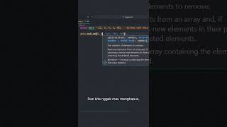 Cara nyisip data di array dengan splice(). #coding #javascript #tutorial #frontend #tips