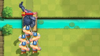 Max Pekka vs Level 1 Barbarians #clashroyale