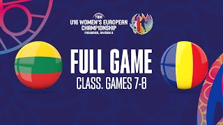 Lithuania v Romania | Full Basketball Game |  FIBA U16 Women's European Championship 2023