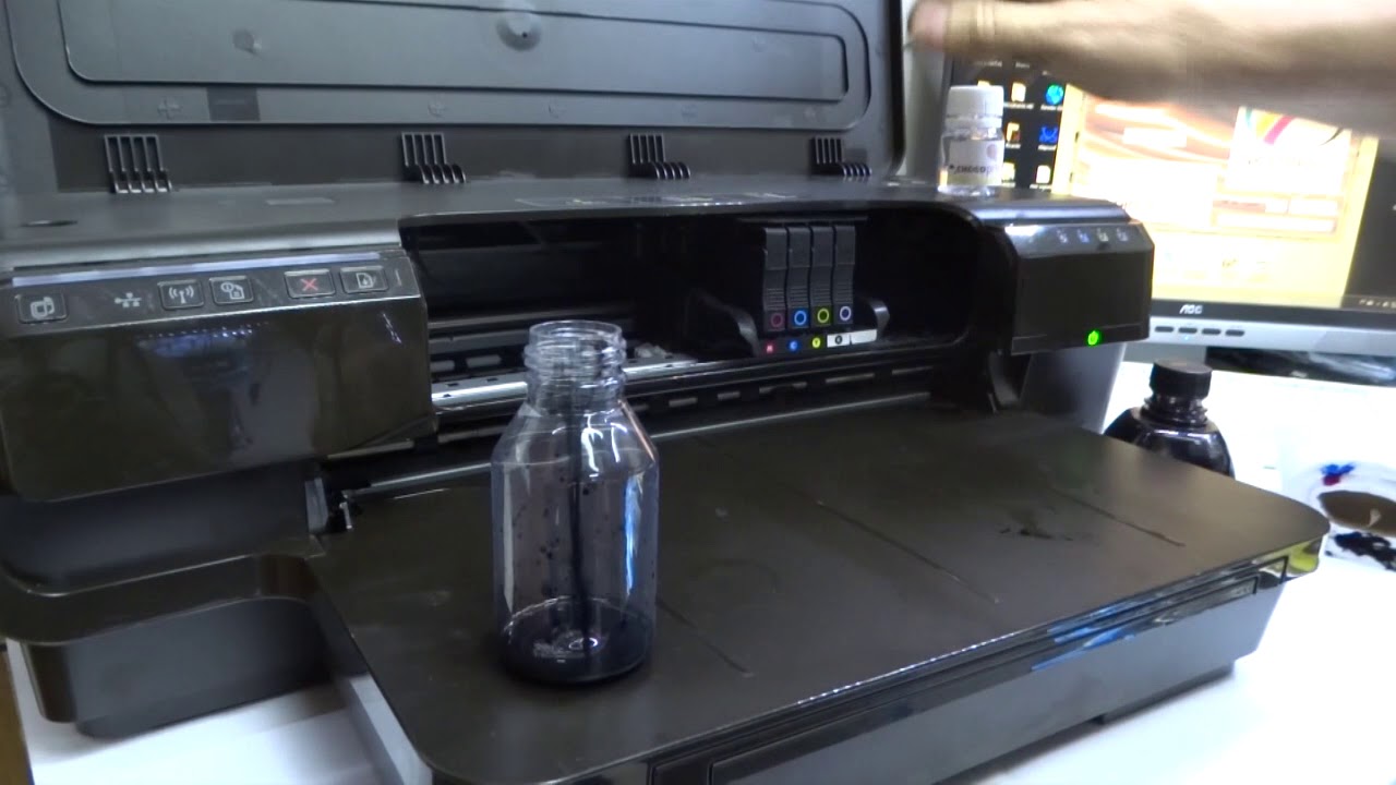 LIMPEZA E TROCA DE TINTA HP 7110 E 7610 34