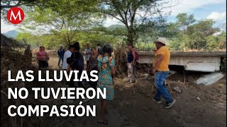 Se pierden cultivos, casas y ganado por intensas lluvias en Xochiatipan, Hidalgo