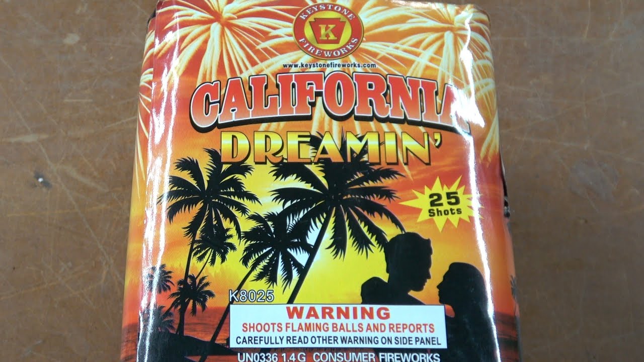 California Dreamin' 25s 200g cake by Keystone Fireworks