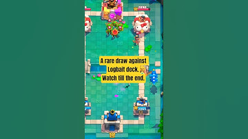 Rare draw against logbait deck. #clashroyale #clashroyaleshorts #shorts #gaming #gamer #effectking