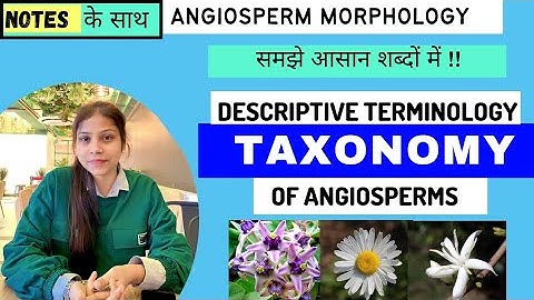 Descriptive Terminology of Angiosperms || Taxonomy || BSC 3rd Semester || Notes for You