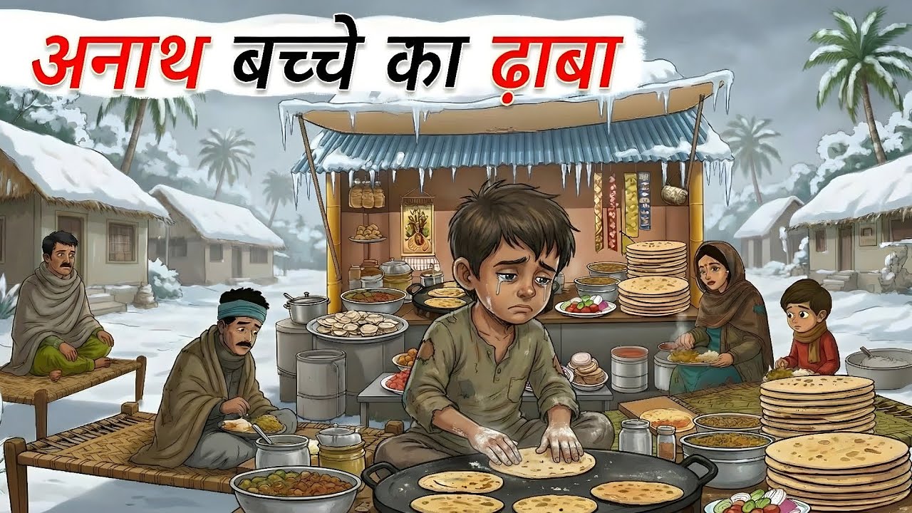ठंड में नदी किनारे छोटू का ढाबा | गरीब लड़के की सफलता की कहानी hindi kahaniya moral story in hindi 
