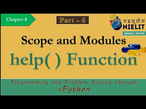 #6 #python #Chapter8 #olevel module basics help () function in hindi #knowledgeunleashedbypayal