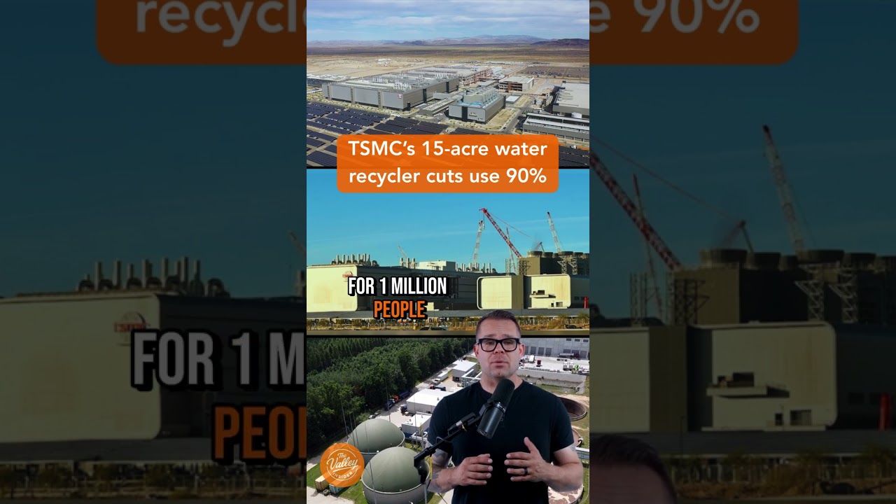 TSMC’s 15-Acre Water Recycler Could Cut Fab Use ~90% (Opens 2028)