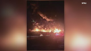 50-car train derailment causes big fire, evacuations in Ohio