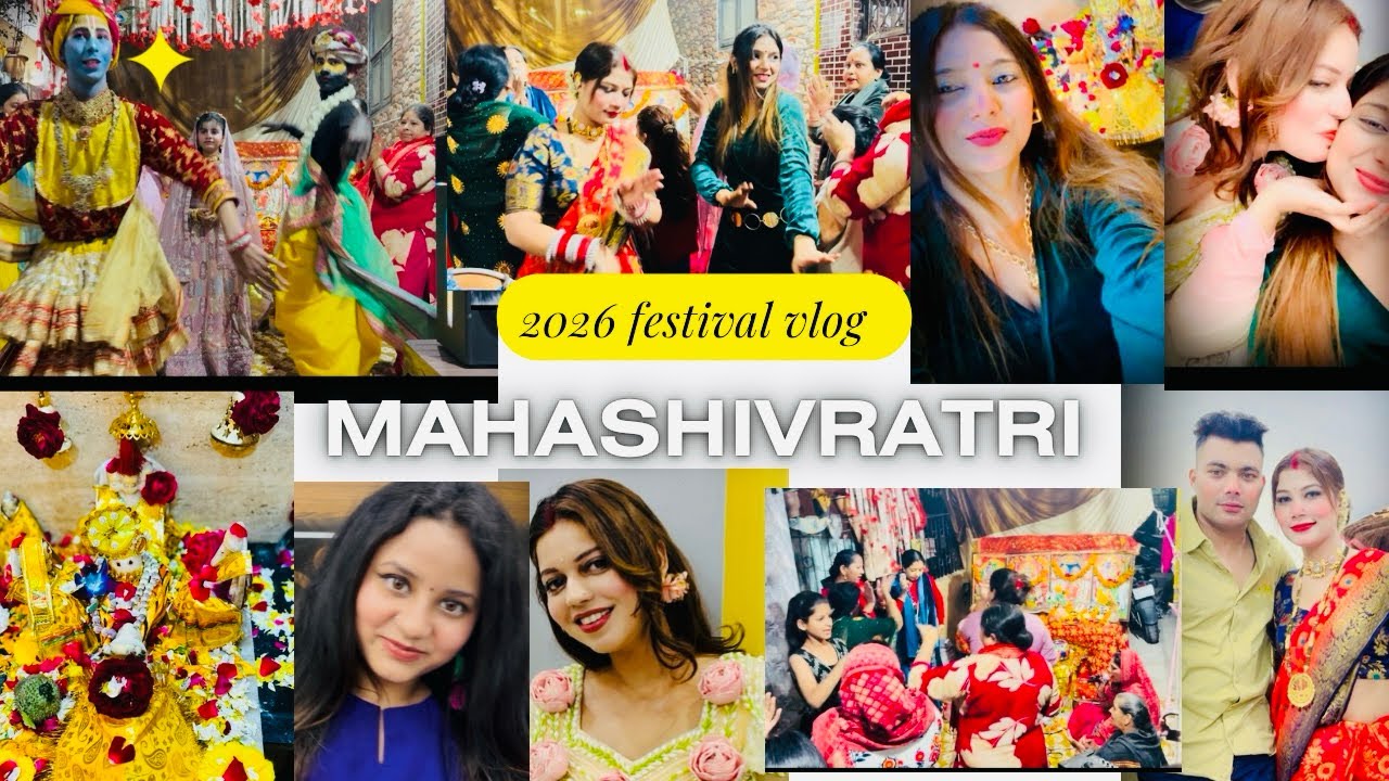 Mahashivratri 2026vlog🔱hum sbne Milke kiya kirtan😍👏#festival#family#vlog#youtube#india@Vloggerishaa 