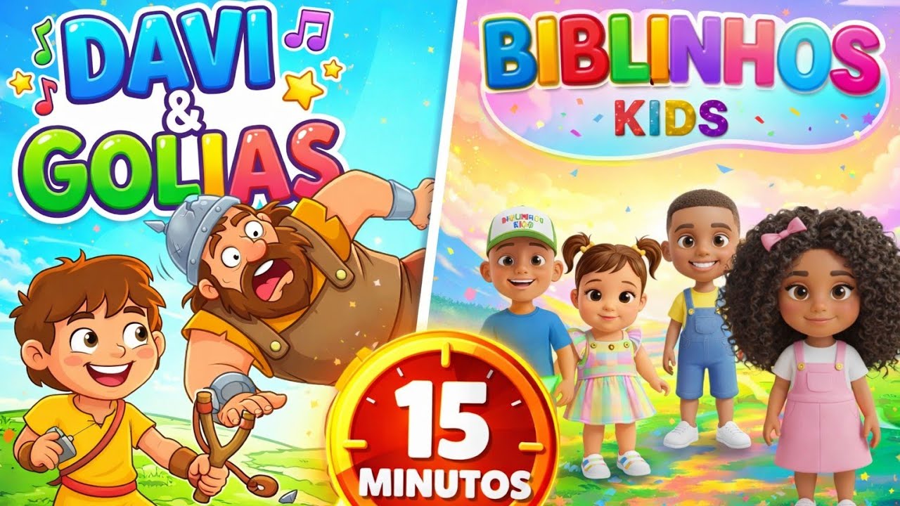 Davi e Golias + Maratona Biblinhos Kids | Músicas Infantis Bíblicas 