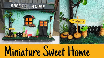 Miniature Sweet Home | Key holder | DIY 3D Art | Home decor