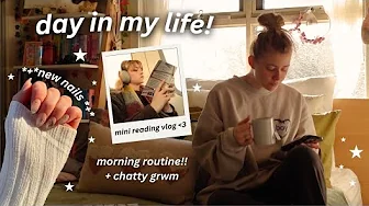 VLOG: spend the day with me!! 🍂 chatty grwm, nail appointment, mini reading vlog + more