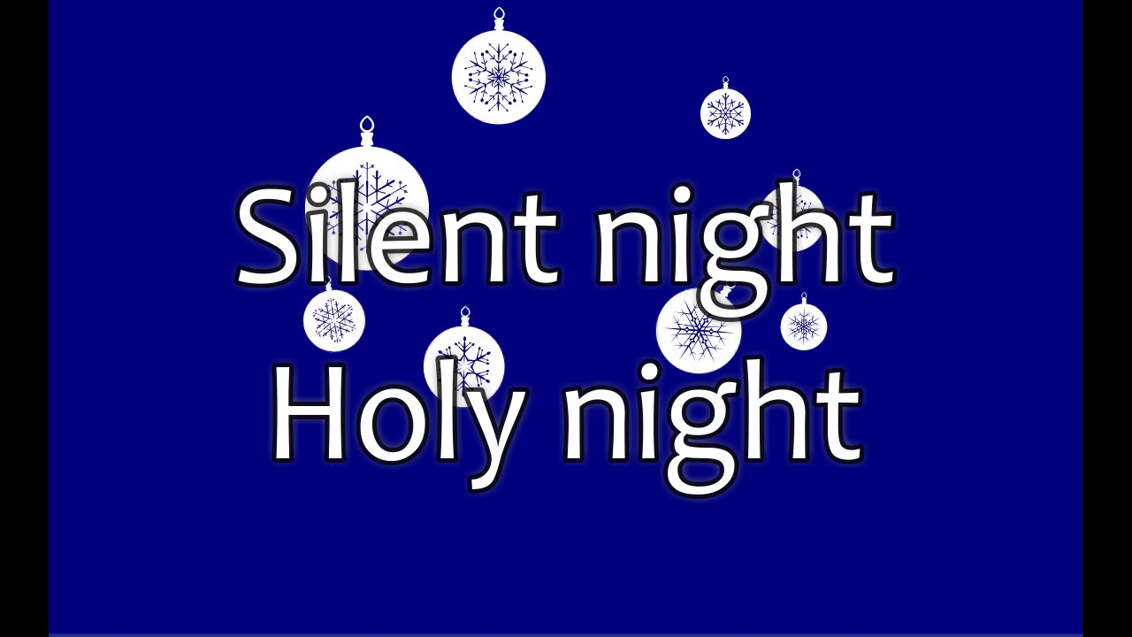 karaoke silent night YouTube