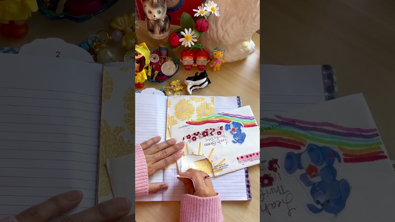 ASMR easy junk journal layout & happy mail 