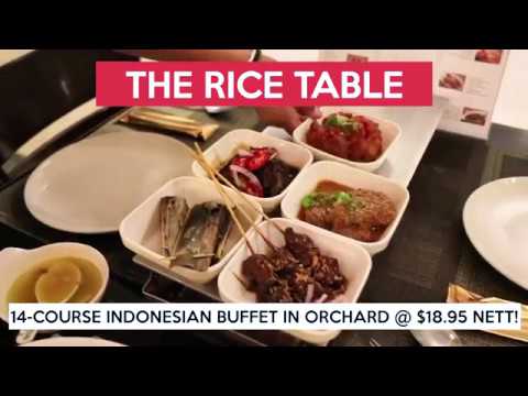 Indonesian Buffet At $18.95 Nett At Orchard - The Rice Table