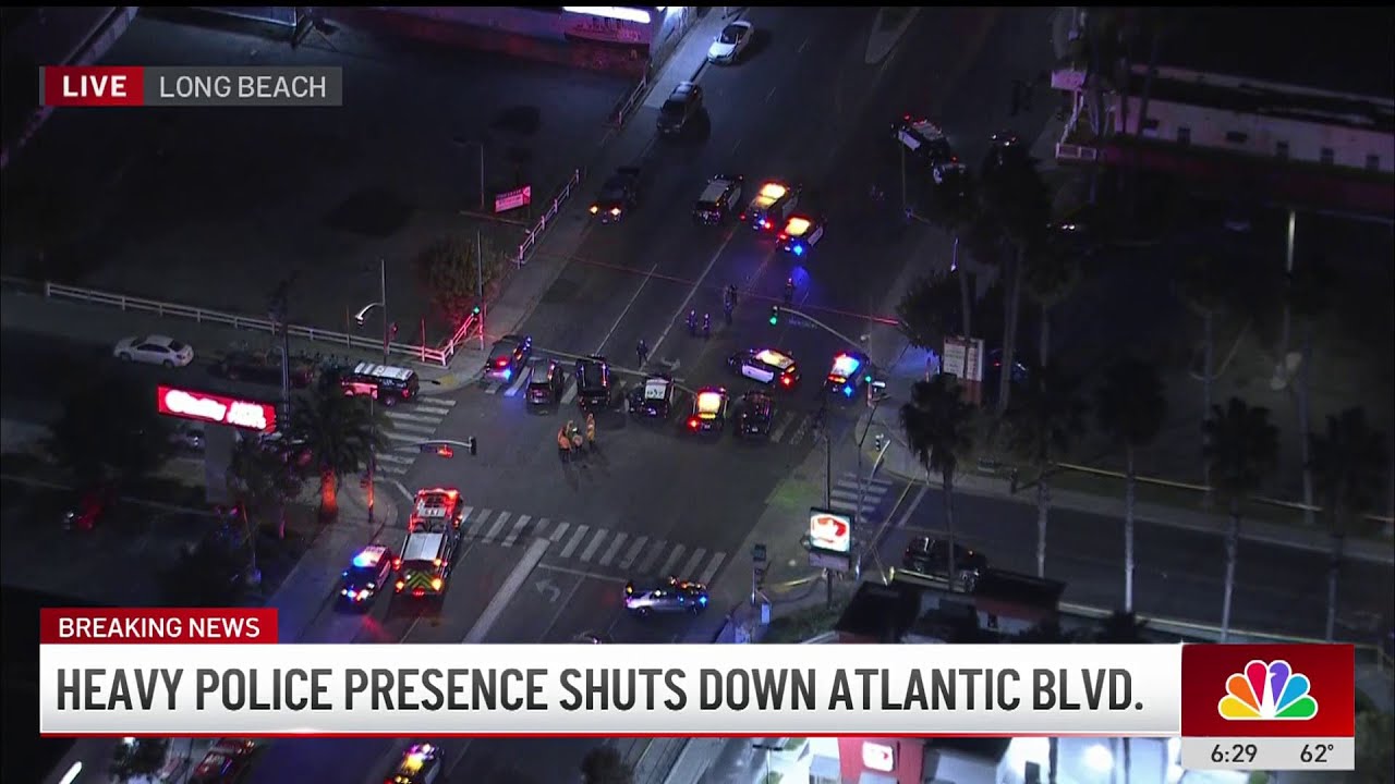 Shooting shuts down Atlantic Avenue in Long Beach - YouTube