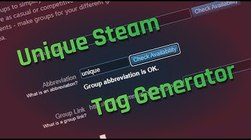Unique Steam Group Tag Generator 🥸