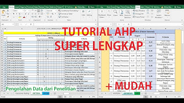 TUTORIAL ANALITYCAL HIERARCHY PROCESS (AHP) DENGAN MS. EXCEL + PENJELASAN LENGKAP | Contoh ke 1