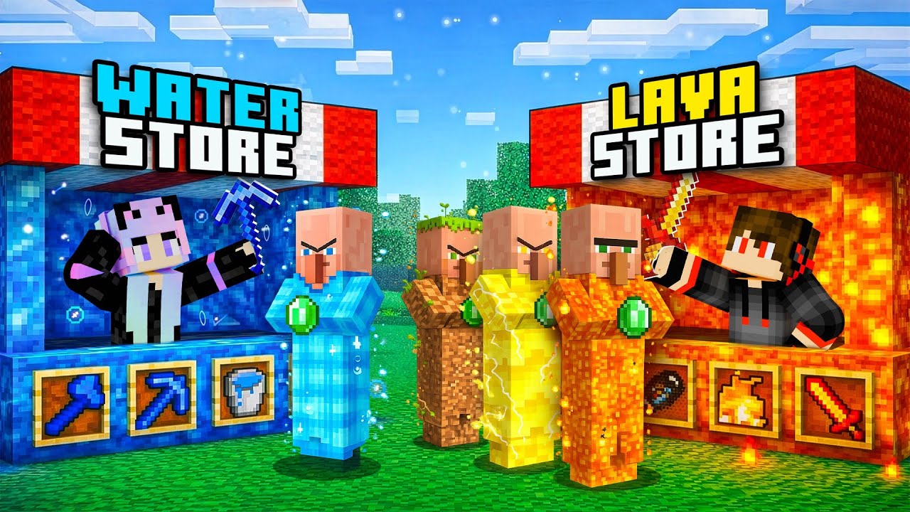 I Opened a ELEMENTAL Shop in Minecraft !!