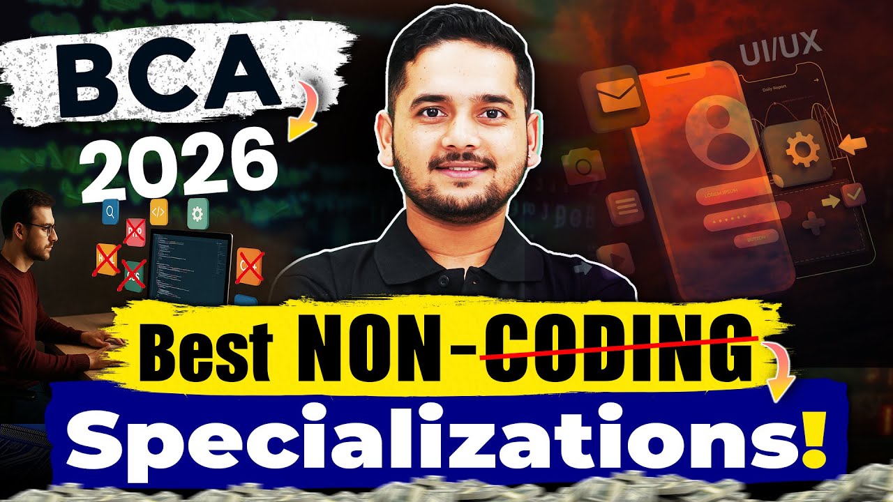 💥Top 3 BCA Non Coding Specialization 2026? BCA Without Coding! #bca # ...